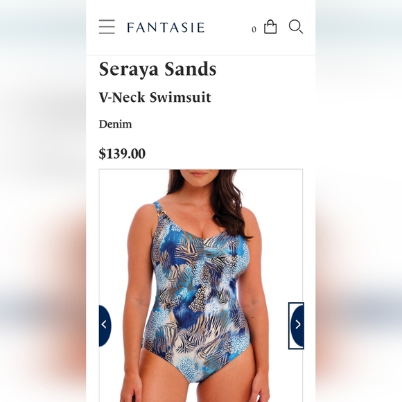 Fantasie Serraya Sands Underwire Scrunch Side One Piece Swim Suit Animal 34H - Picture 4 of 16